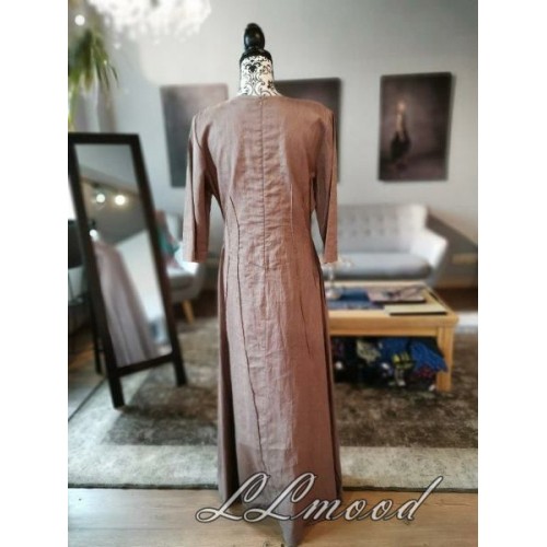 Long  linen dress with shine