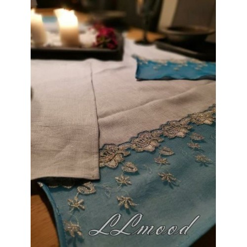 Linen tablecloth set 815