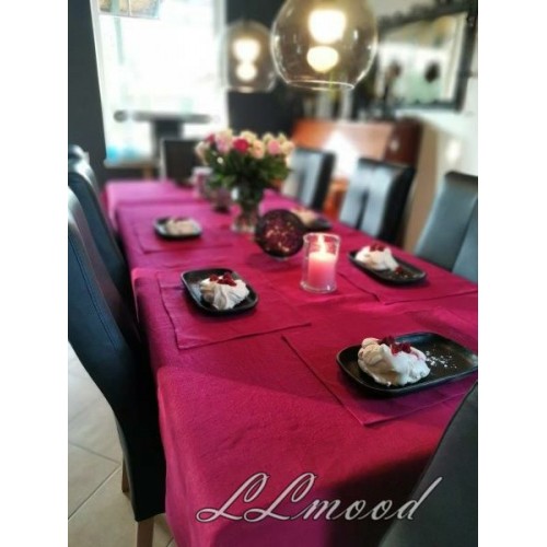 Linen tablecloth set 801